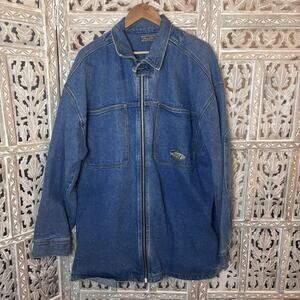 Vintage Mac Gear Denim Jnco Graffiti Conart Style Jacket Oversized Y2K 90’s